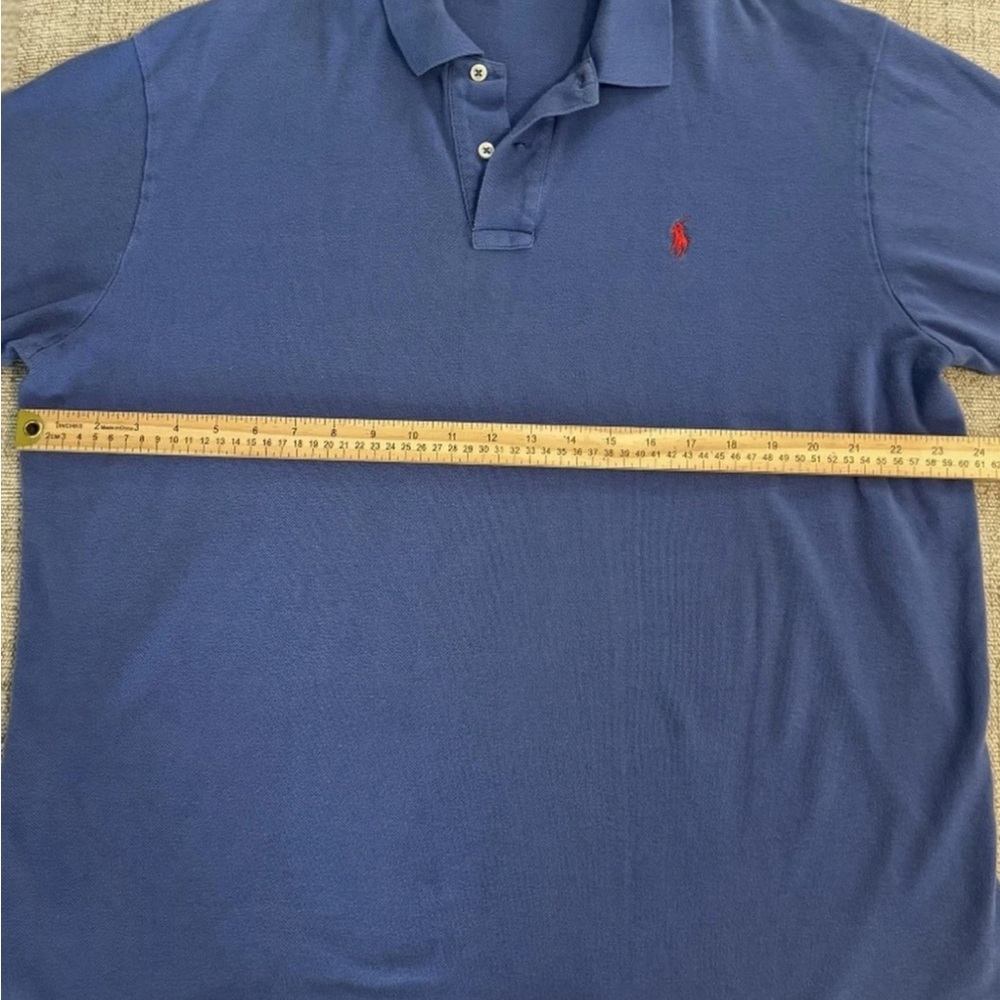 Polo Ralph Lauren Polo Shirt Men XL Blue Short Sleeve Pony Preppy - Picture 4 of 6
